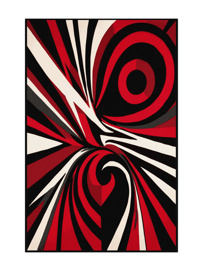 Scarlet Surrealism Twilight Eruption - Premium Oil Modern Area Rug | Plush & Washable Options | Rugolution Home Decor