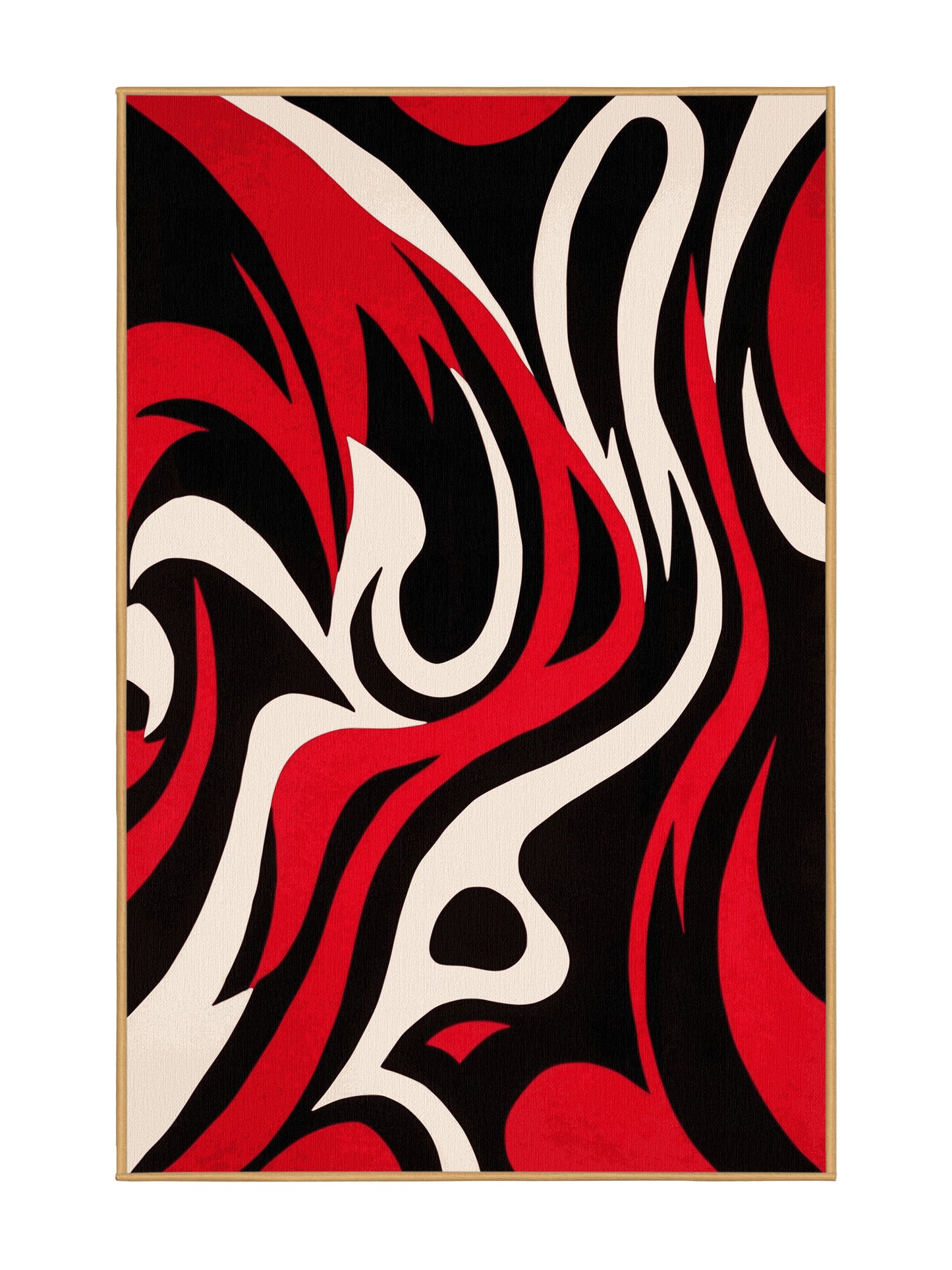 Scarlet Surrealism Shadow Blaze - Premium Bakers Brown Modern Area Rug | Plush & Washable Options | Rugolution Home Decor