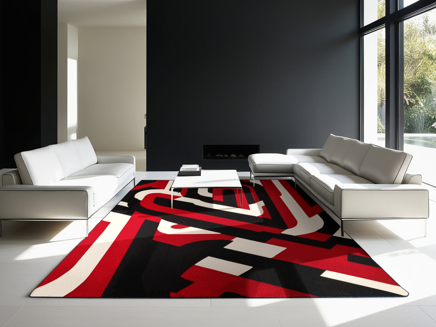 Crimson Depths Rug