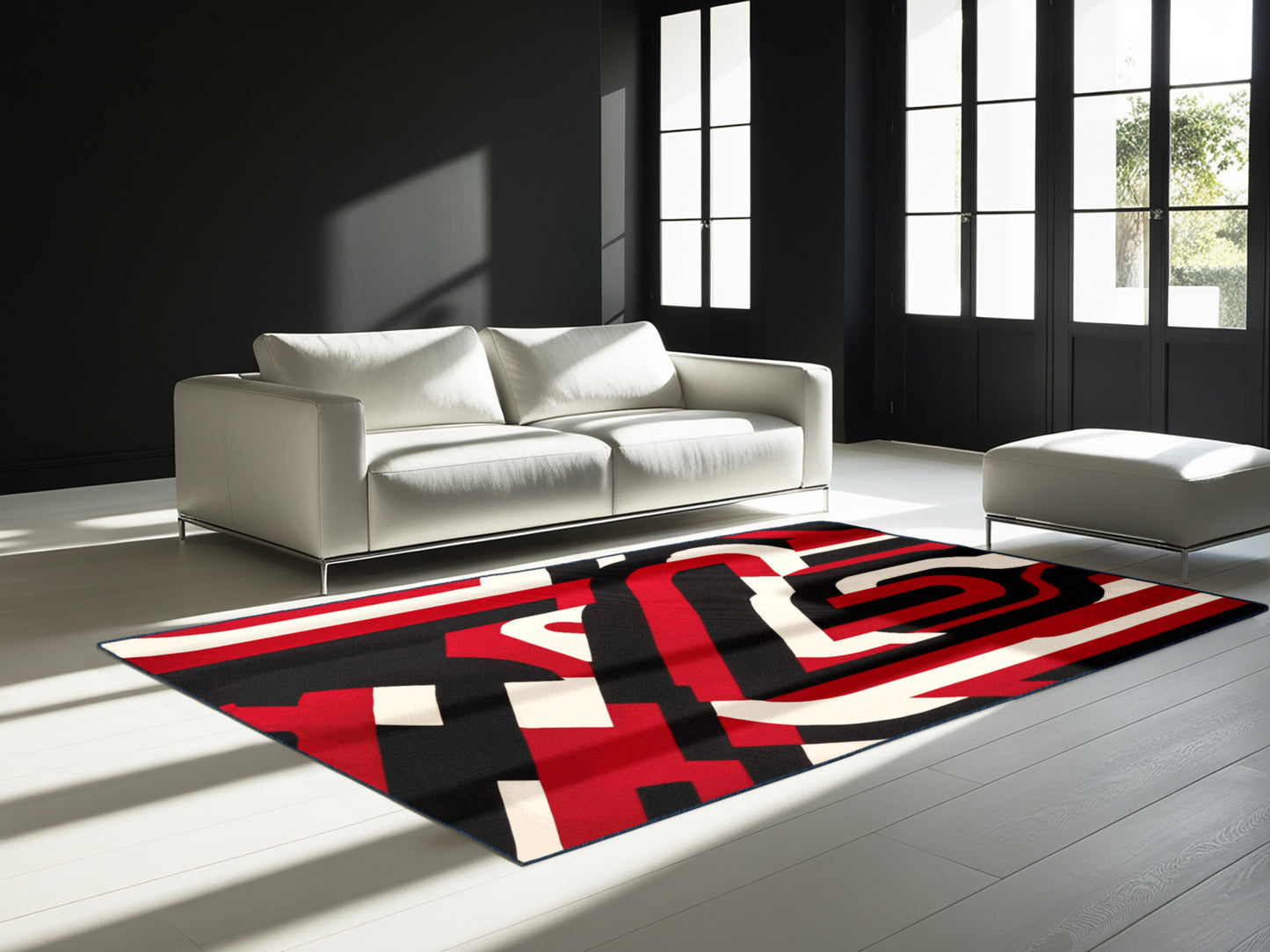 Crimson Depths Rug