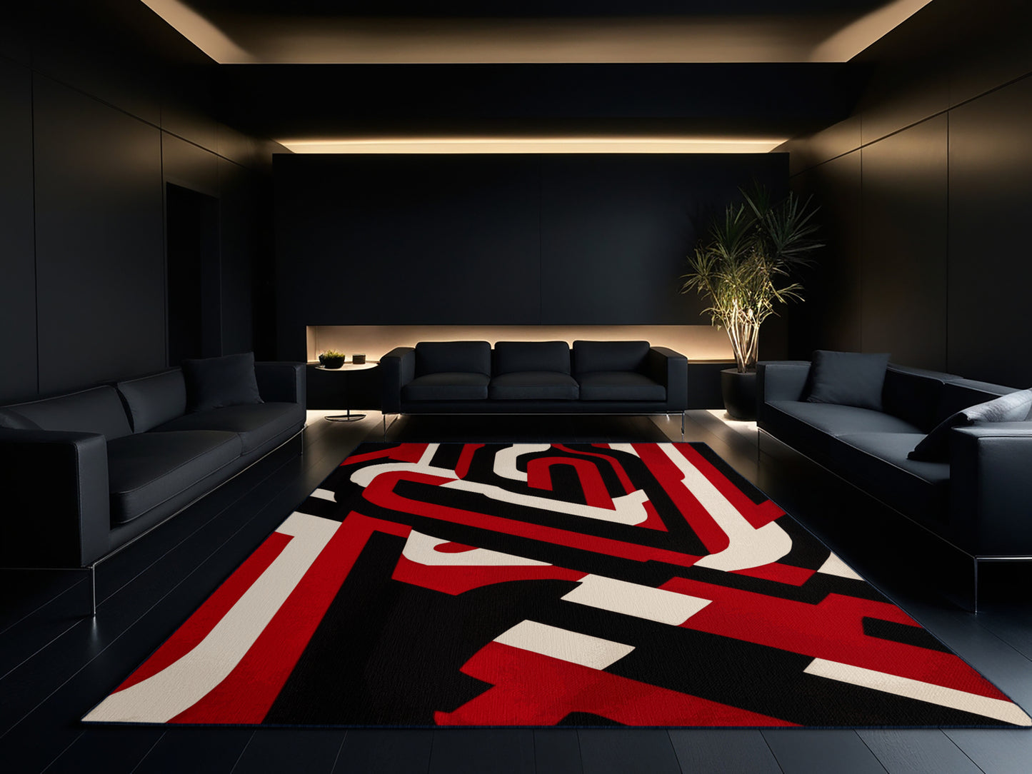 Crimson Depths Rug