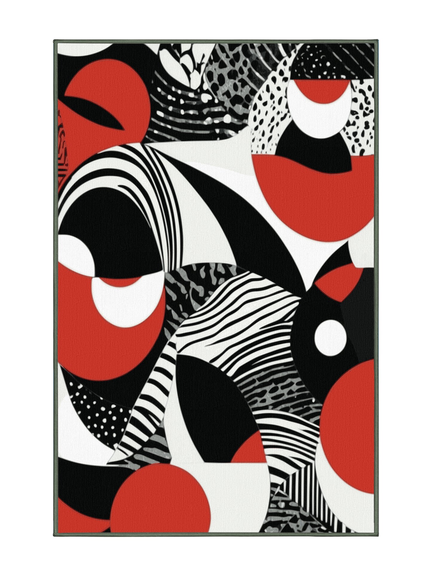 Scarlet Surrealism Scarlet Reflection - Premium Hazel Green Modern Area Rug | Plush & Washable Options | Rugolution Home Decor