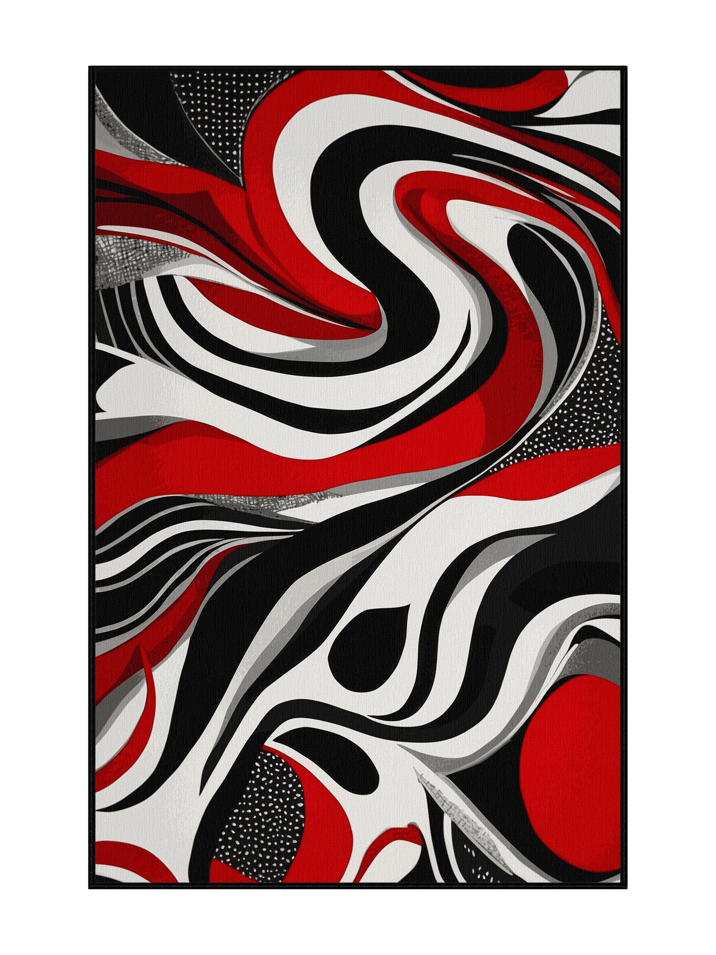 Scarlet Surrealism Velvet Whirl - Premium Gray Brown Modern Area Rug | Plush & Washable Options | Rugolution Home Decor