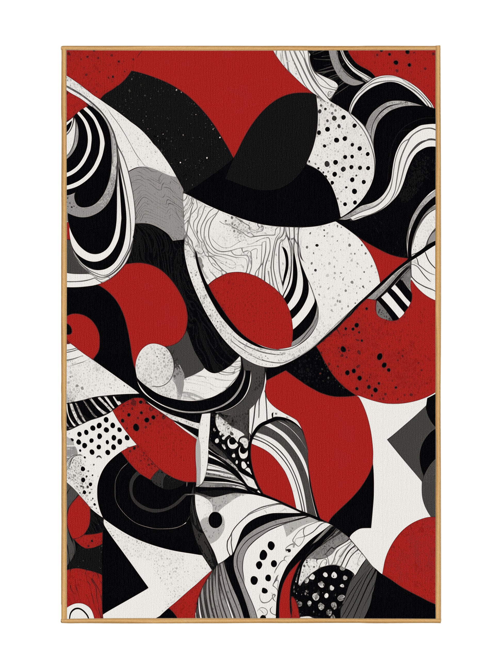 Scarlet Surrealism Obsidian Whisper - Premium Chestnut Modern Area Rug | Plush & Washable Options | Rugolution Home Decor