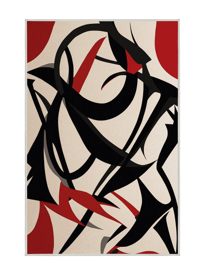 Scarlet Surrealism Radiant Echo - Premium AntiqueWhite (W3C) Modern Area Rug | Plush & Washable Options | Rugolution Home Decor