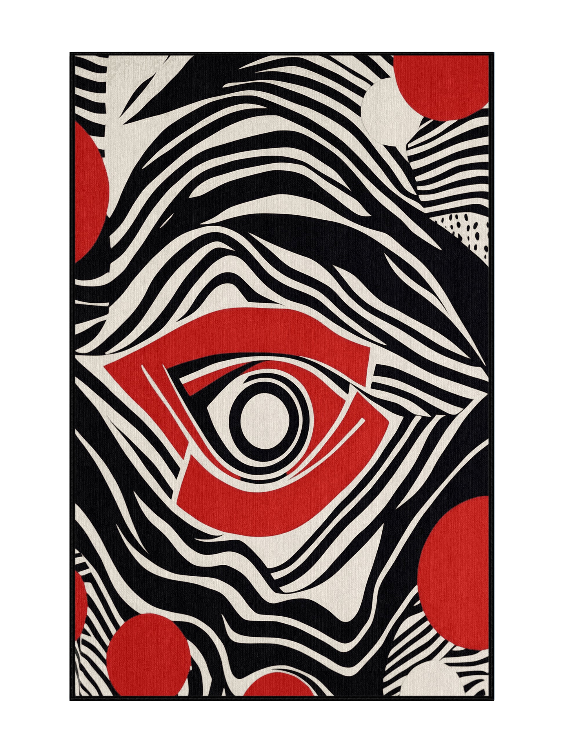 Scarlet Surrealism Velvet Glow - Premium Charcoal Blue Modern Area Rug | Plush & Washable Options | Rugolution Home Decor