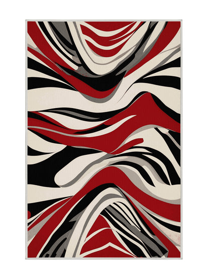 Scarlet Surrealism Aurora Rift - Premium White Chocolate Modern Area Rug | Plush & Washable Options | Rugolution Home Decor