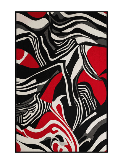 Scarlet Surrealism Obsidian Glow - Premium Black (W3C) Modern Area Rug | Plush & Washable Options | Rugolution Home Decor