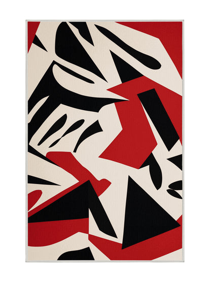 Scarlet Surrealism Scarlet Drift - Premium Dark White Modern Area Rug | Plush & Washable Options | Rugolution Home Decor