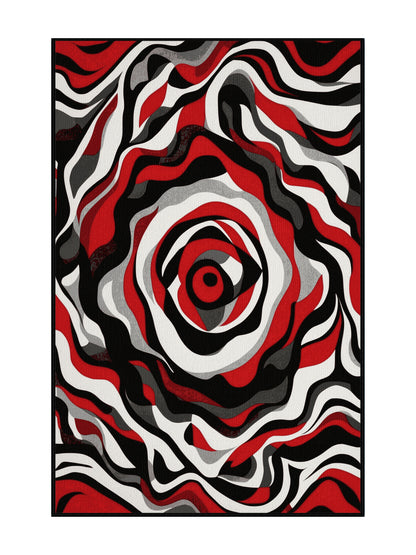 Scarlet Surrealism Twilight Fracture - Premium Gray Brown Modern Area Rug | Plush & Washable Options | Rugolution Home Decor