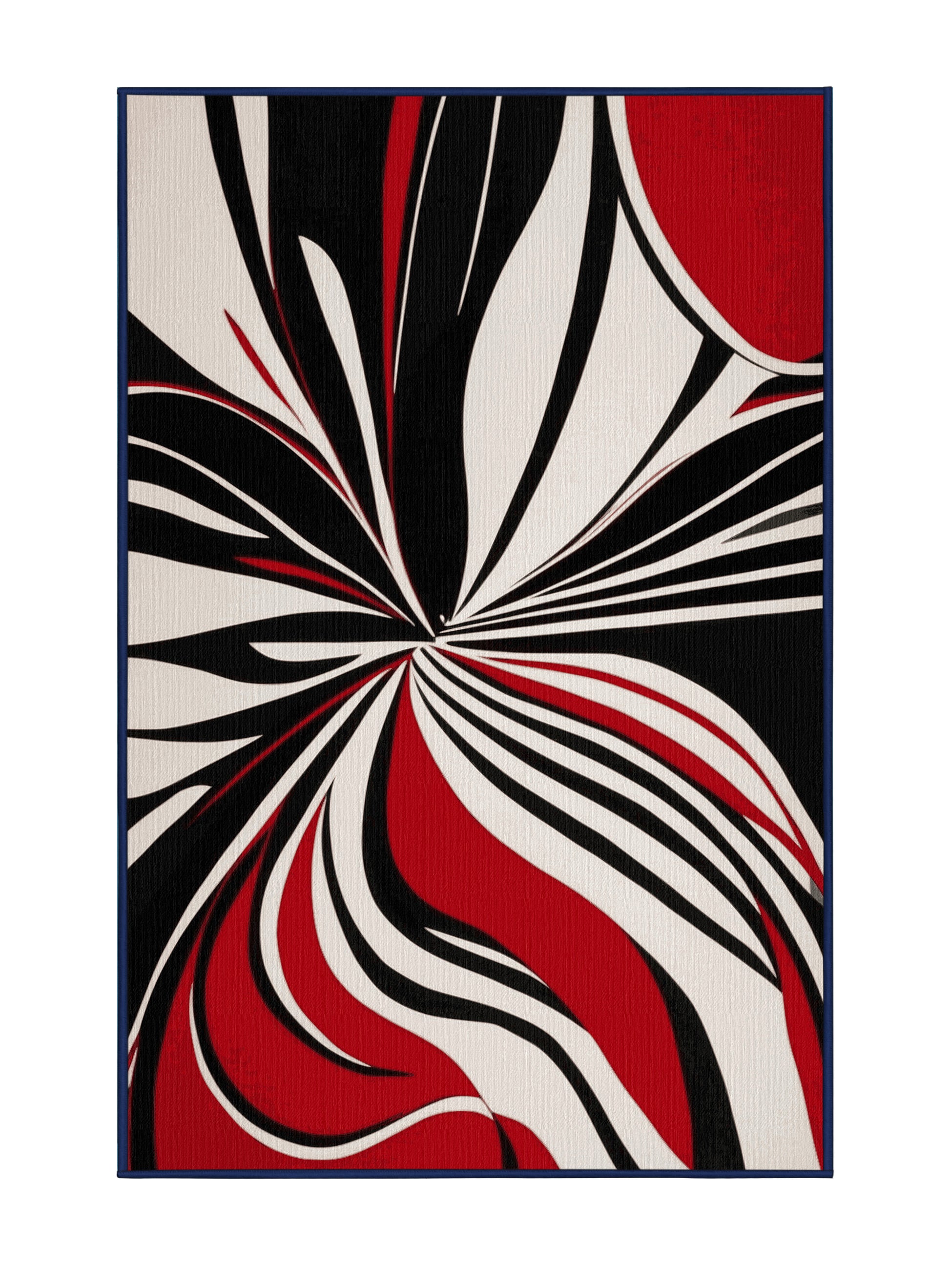 Scarlet Surrealism Lunar Vortex - Premium Night Modern Area Rug | Plush & Washable Options | Rugolution Home Decor