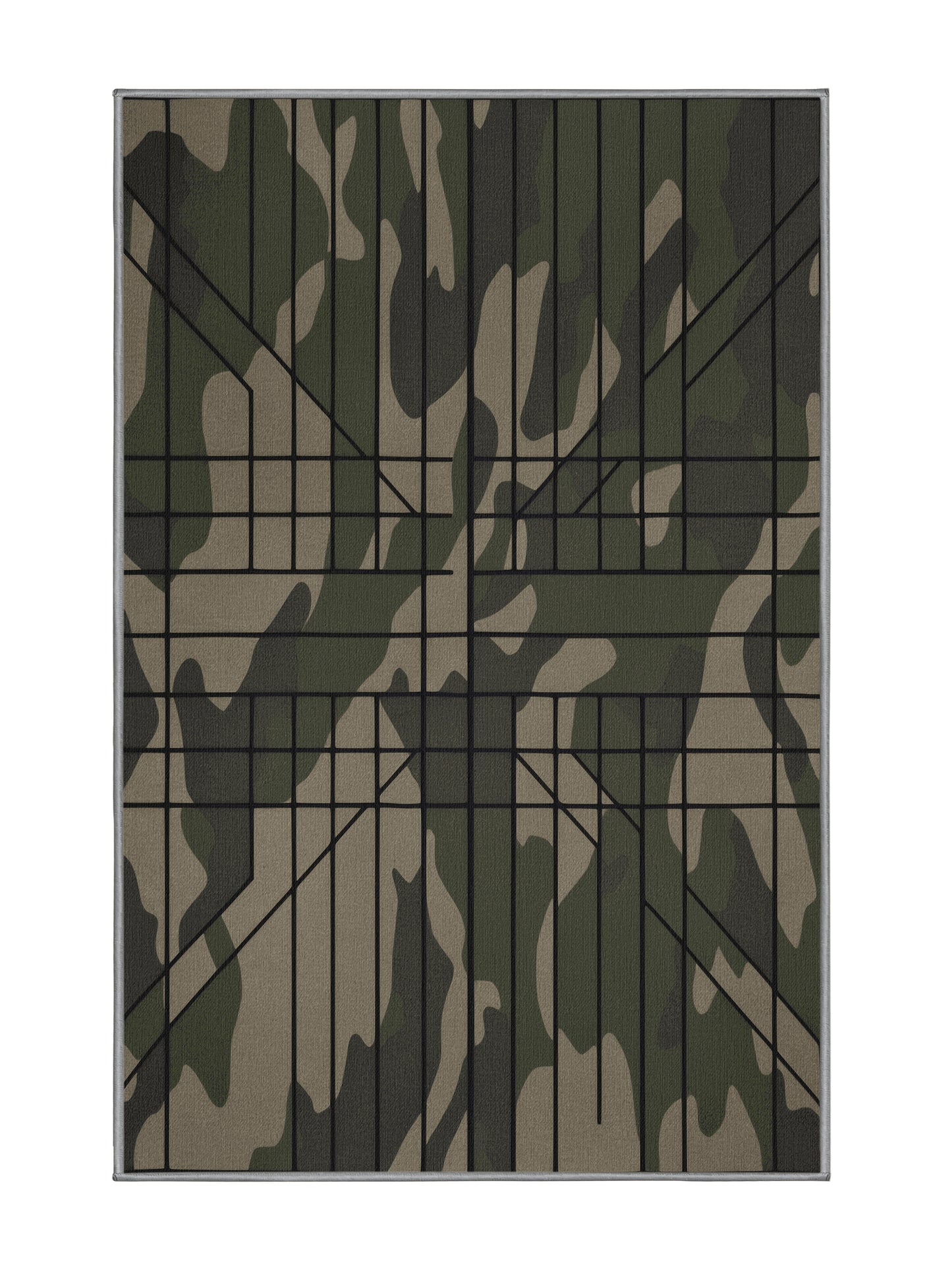 Tactical Terrain Terrain Mapper - Premium Sage Green Modern Area Rug | Plush & Washable Options | Rugolution Home Decor