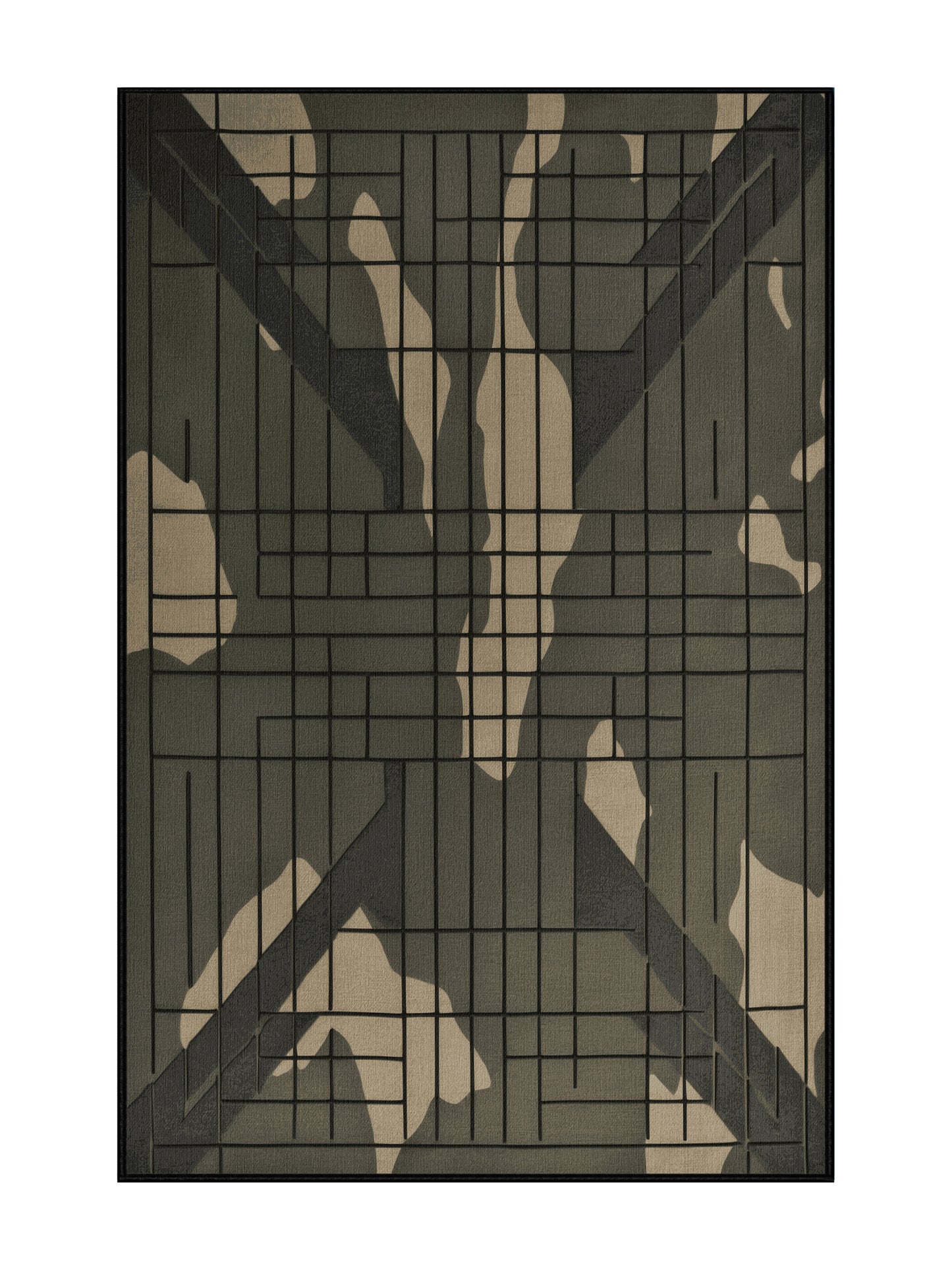 Tactical Terrain Delta Drift - Premium Iridium Modern Area Rug | Plush & Washable Options | Rugolution Home Decor