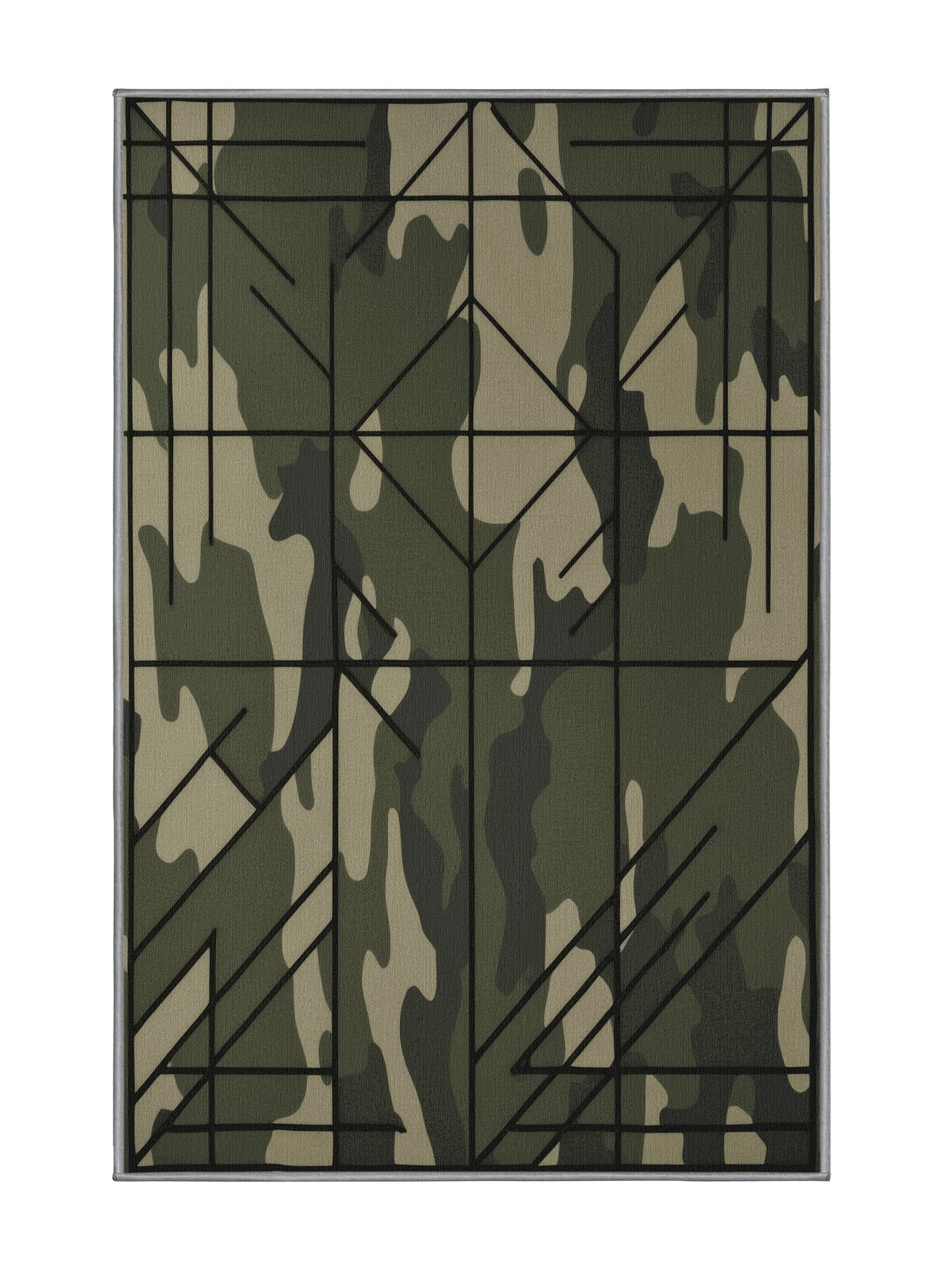 Tactical Terrain Scout's Mark - Premium Sage Green Modern Area Rug | Plush & Washable Options | Rugolution Home Decor