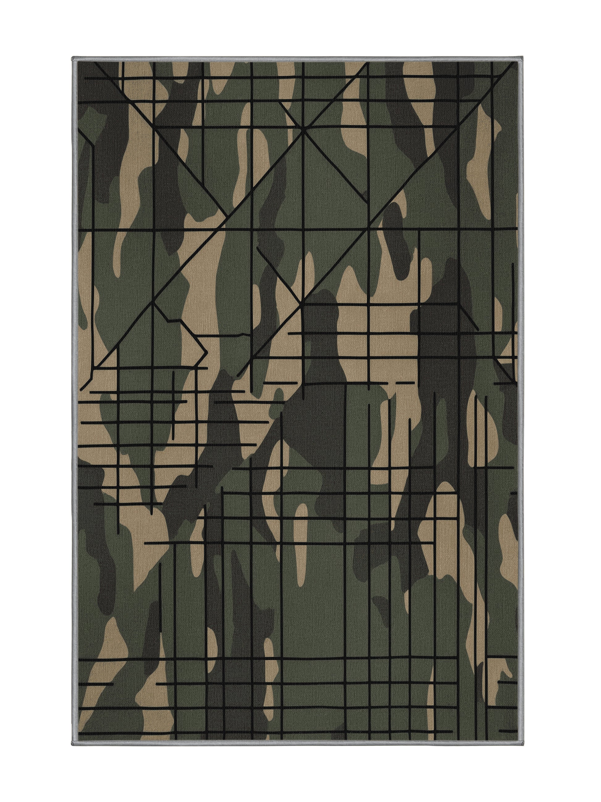 Tactical Terrain Topographic Flow - Premium Sage Green Modern Area Rug | Plush & Washable Options | Rugolution Home Decor