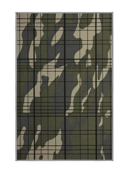 Tactical Terrain Boundary Warp - Premium Sage Green Modern Area Rug | Plush & Washable Options | Rugolution Home Decor