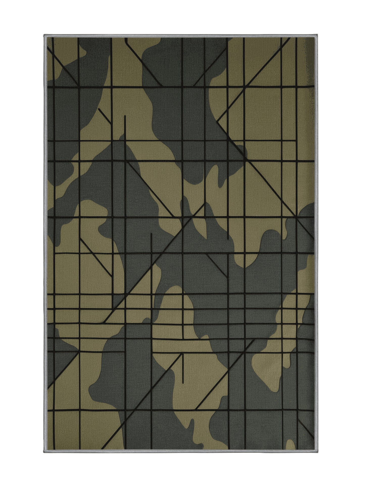 Tactical Terrain Patrol Layer - Premium Sage Green Modern Area Rug | Plush & Washable Options | Rugolution Home Decor