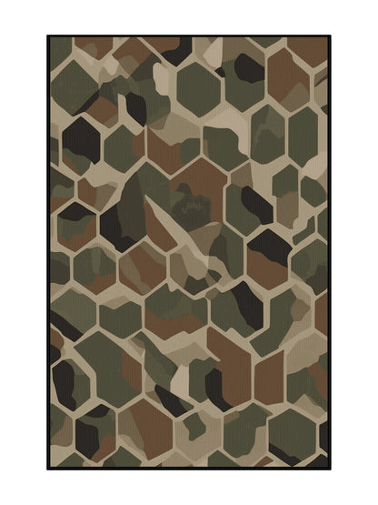 Tactical Terrain Linear Veil - Premium Taupe Modern Area Rug | Plush & Washable Options | Rugolution Home Decor