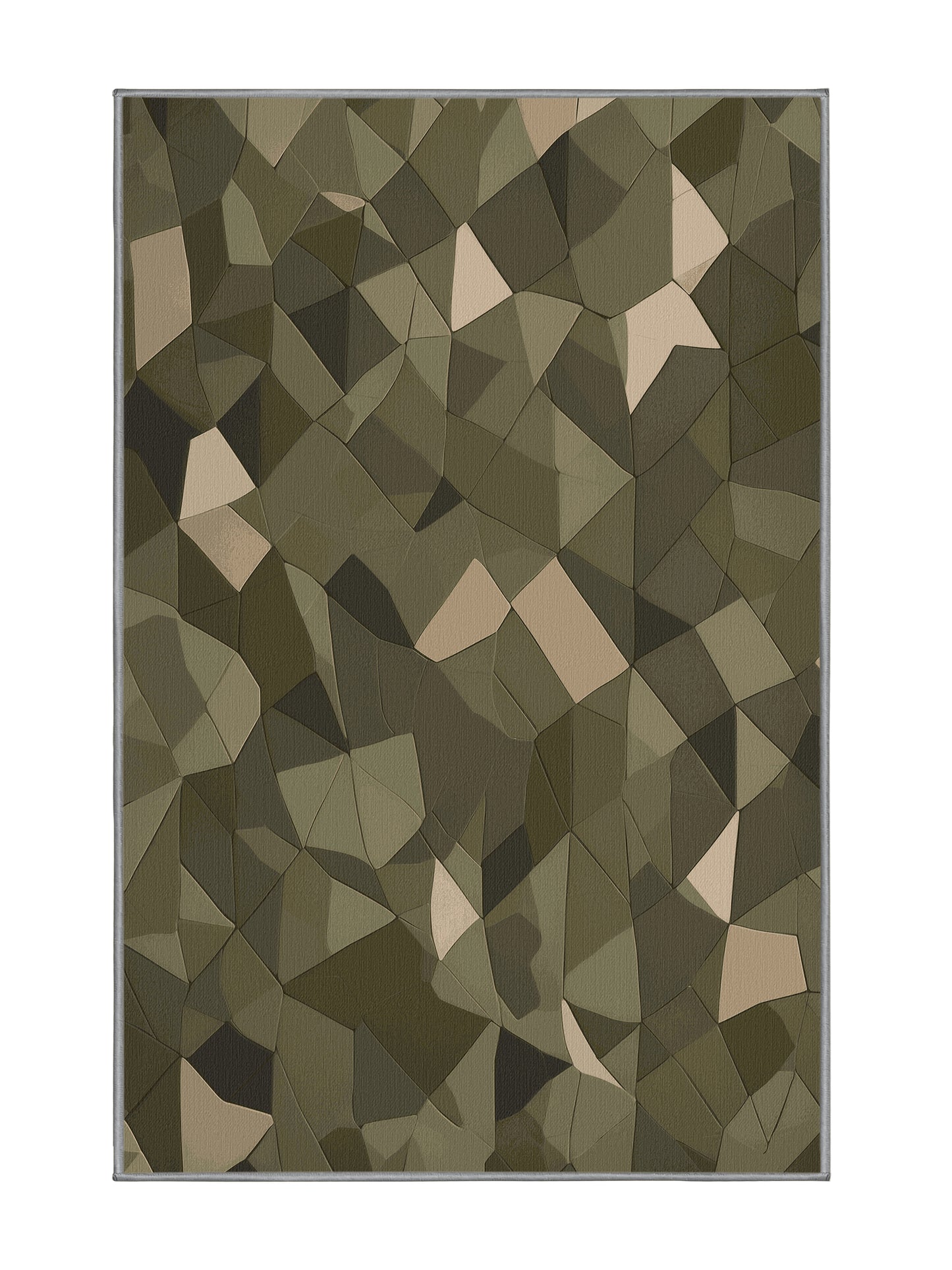 Tactical Terrain Vector Ridge - Premium Army Brown Modern Area Rug | Plush & Washable Options | Rugolution Home Decor