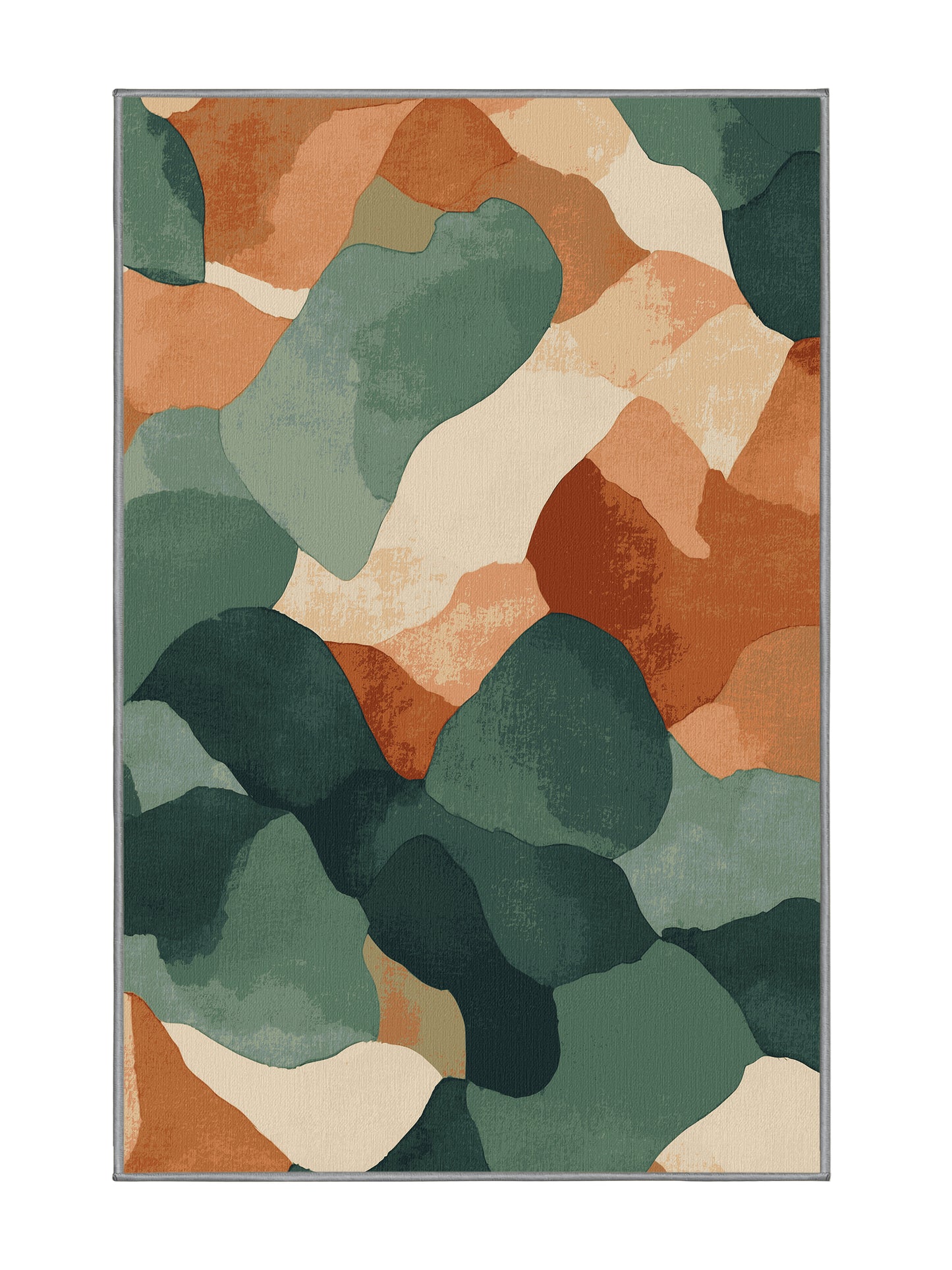 Terra Verde Autumn Cascade - Premium Army Brown Modern Area Rug | Plush & Washable Options | Rugolution Home Decor