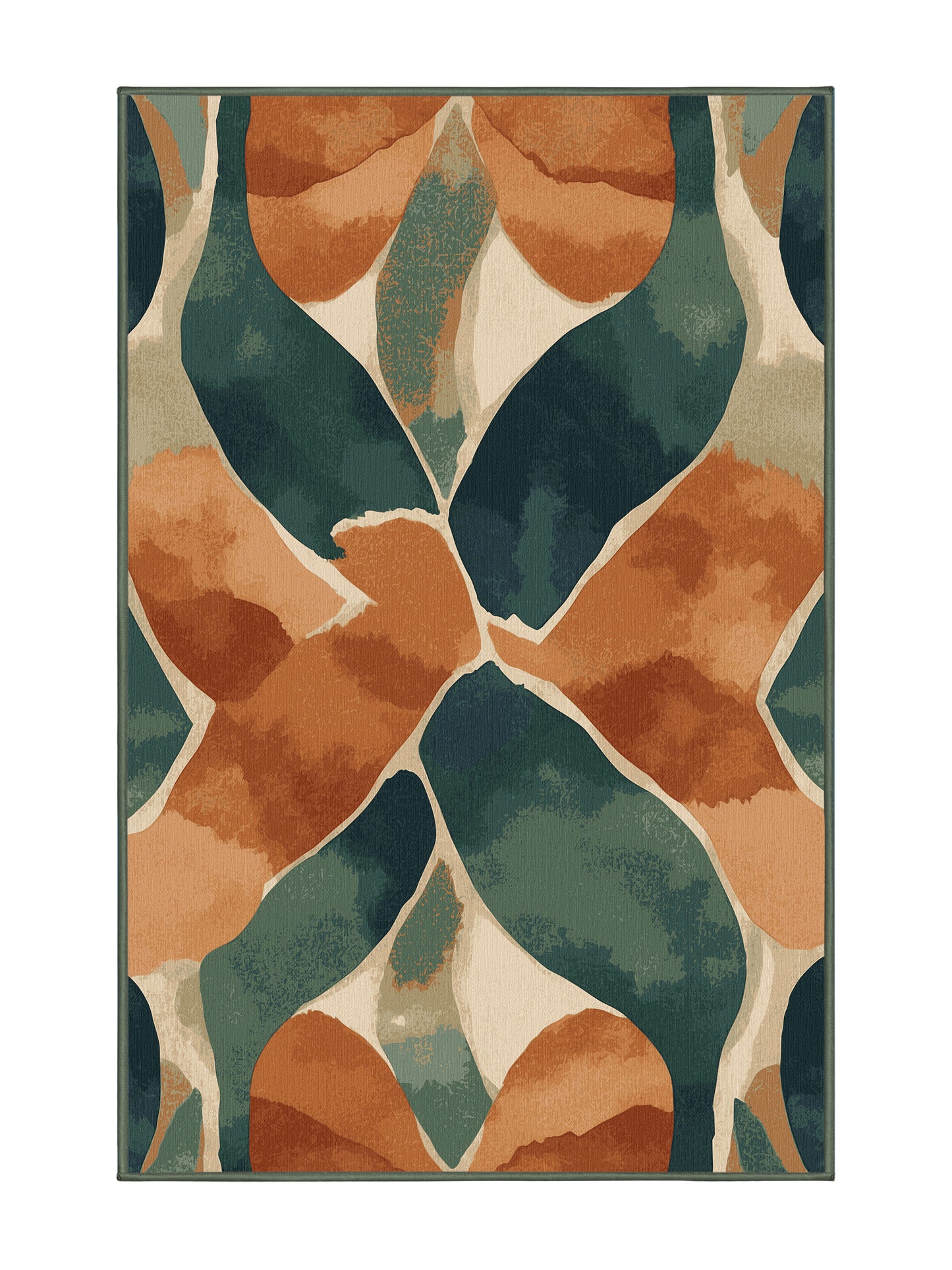 Terra Verde Rustic Rhythms - Premium Charcoal Blue Modern Area Rug | Plush & Washable Options | Rugolution Home Decor