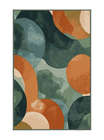 Terra Verde Sunset Canopy - Premium Charcoal Blue Modern Area Rug | Plush & Washable Options | Rugolution Home Decor