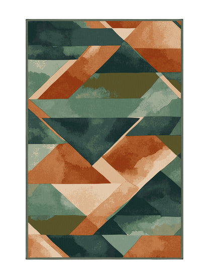 Terra Verde Horizon Hues - Premium Hazel Green Modern Area Rug | Plush & Washable Options | Rugolution Home Decor