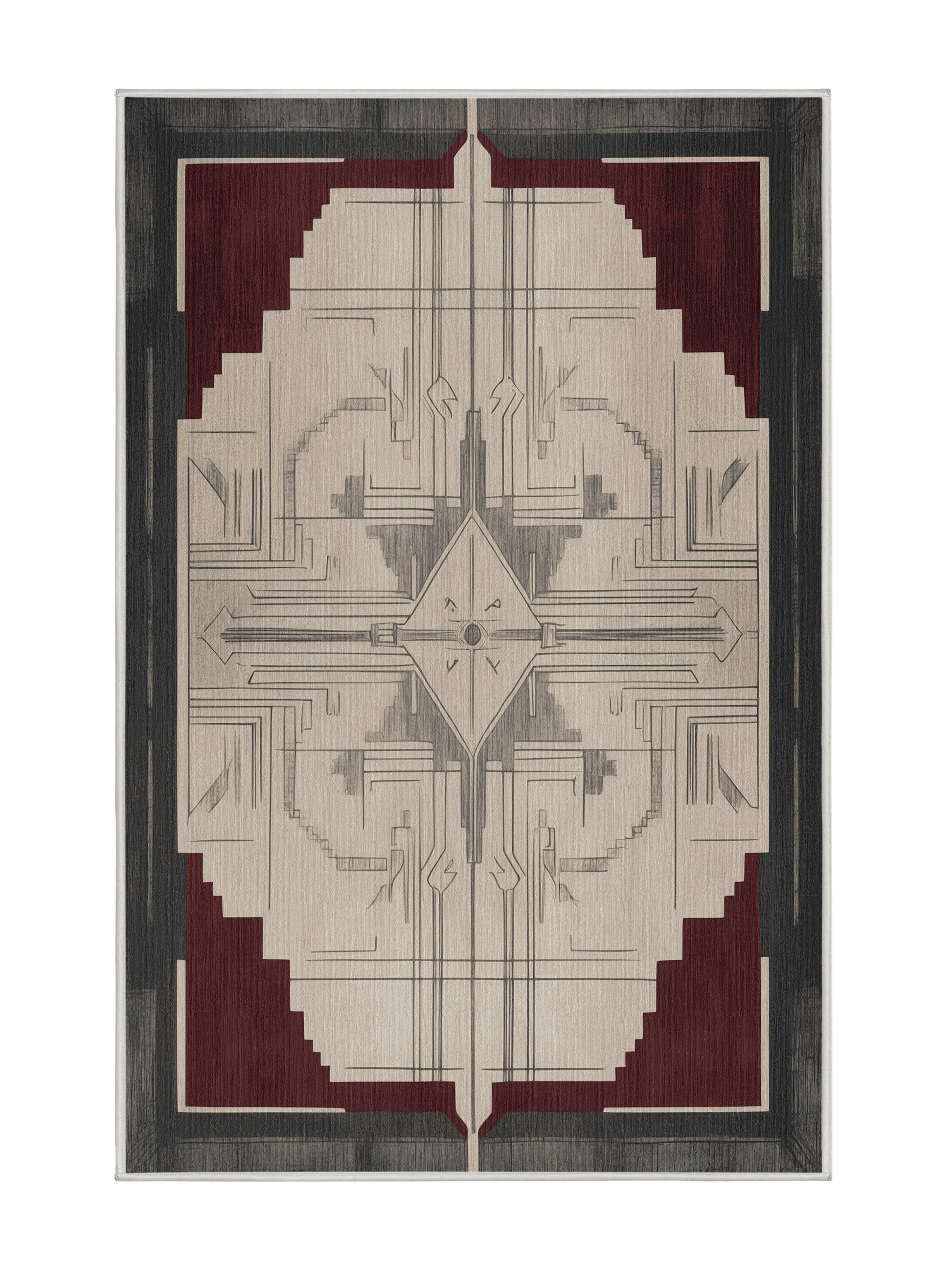 Timeless Tapestries Noble Crest - Premium Dark White Modern Area Rug | Plush & Washable Options | Rugolution Home Decor