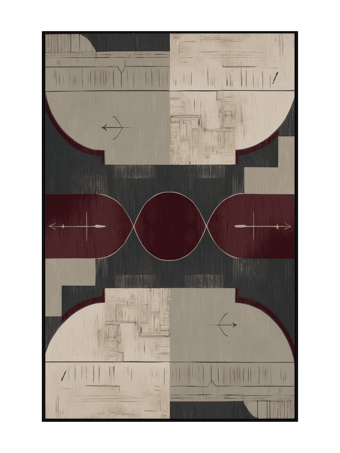 Timeless Tapestries Grand Epoch - Premium Old Burgundy Modern Area Rug | Plush & Washable Options | Rugolution Home Decor