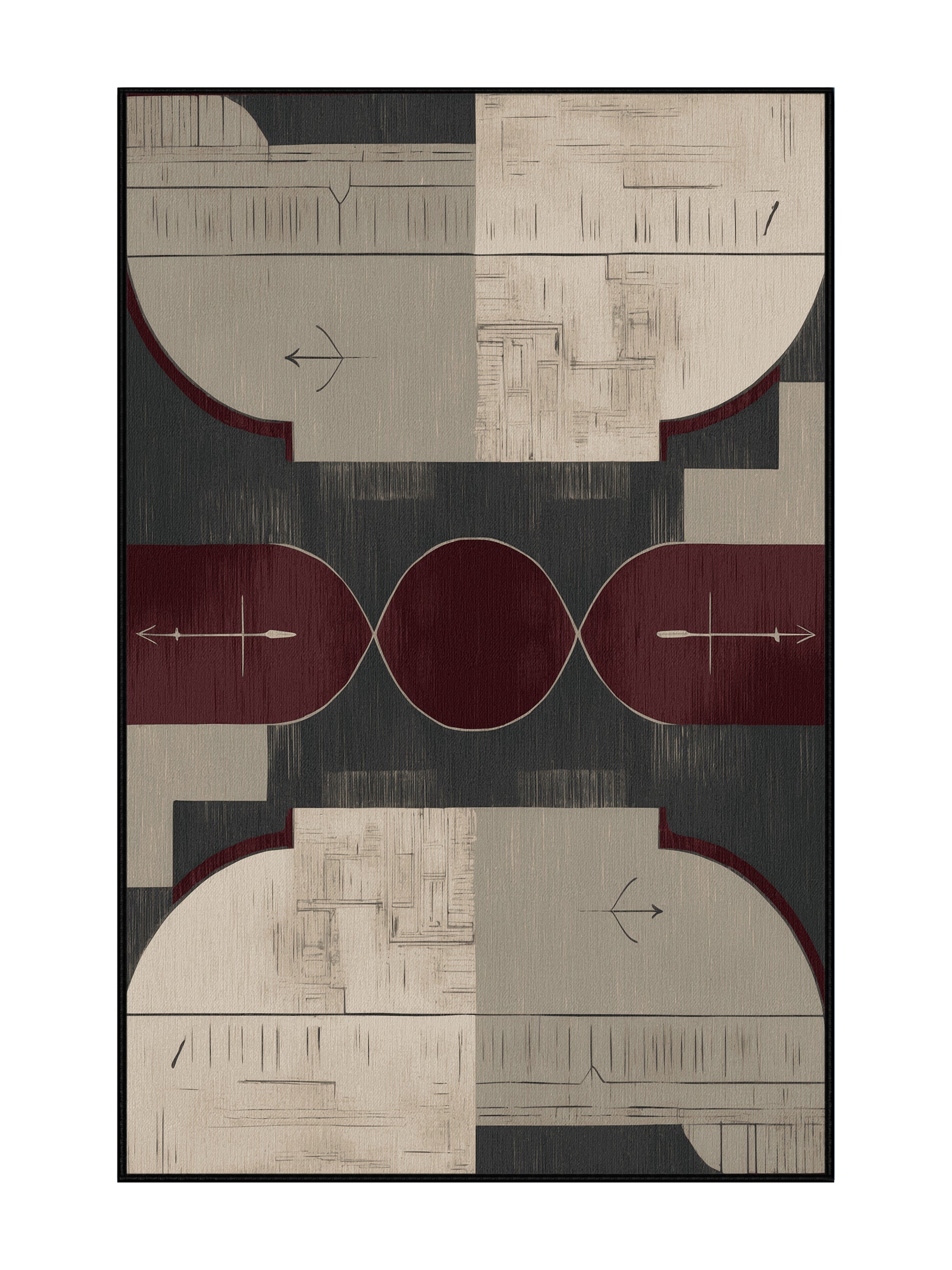 Timeless Tapestries Grand Epoch - Premium Old Burgundy Modern Area Rug | Plush & Washable Options | Rugolution Home Decor