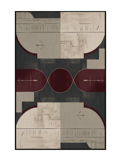 Timeless Tapestries Grand Epoch - Premium Old Burgundy Modern Area Rug | Plush & Washable Options | Rugolution Home Decor