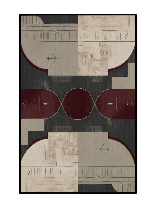 Timeless Tapestries Grand Epoch - Premium Old Burgundy Modern Area Rug | Plush & Washable Options | Rugolution Home Decor