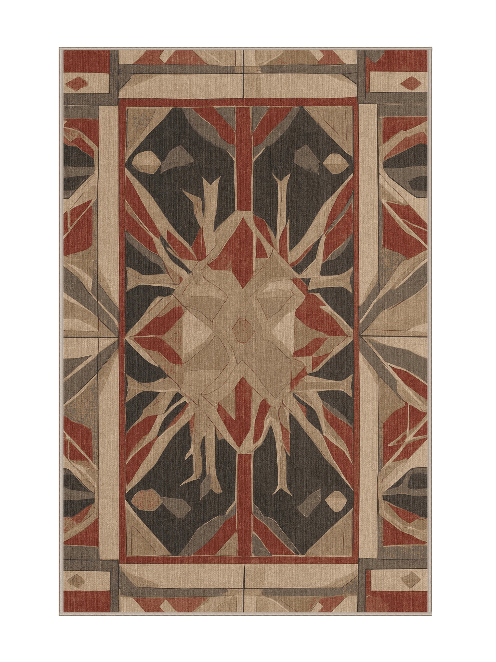 Timeless Tapestries Regal Bloom - Premium Tan (W3C) Modern Area Rug | Plush & Washable Options | Rugolution Home Decor