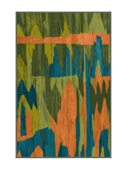 Vista Flow Aurora Prime Drift - Premium Hunter Green Modern Area Rug | Plush & Washable Options | Rugolution Home Decor